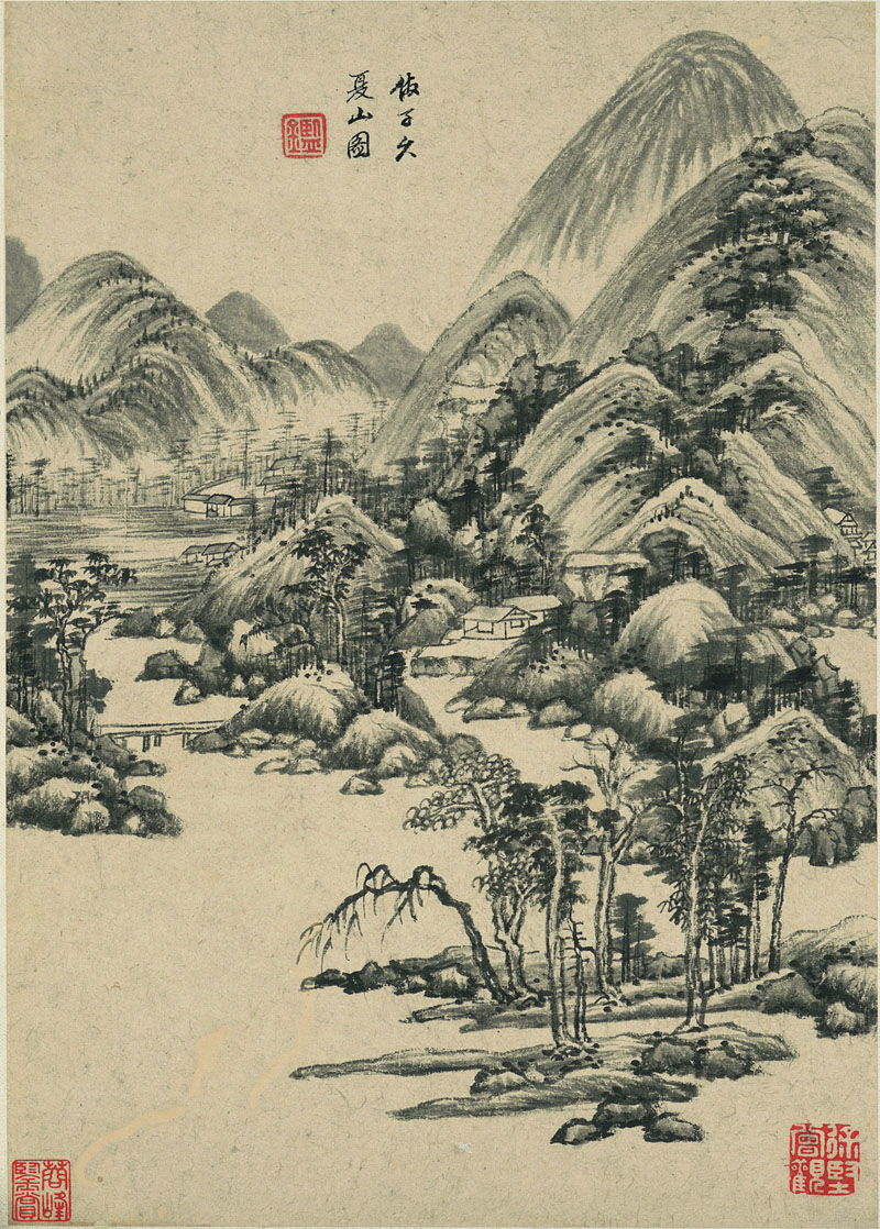 B2094020《仿古山水图册之十二》清代画家王鉴高清作品 清代-第1张