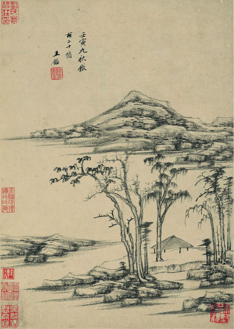 B2094021《仿古山水图册之十三》清代画家王鉴高清作品 清代-第1张