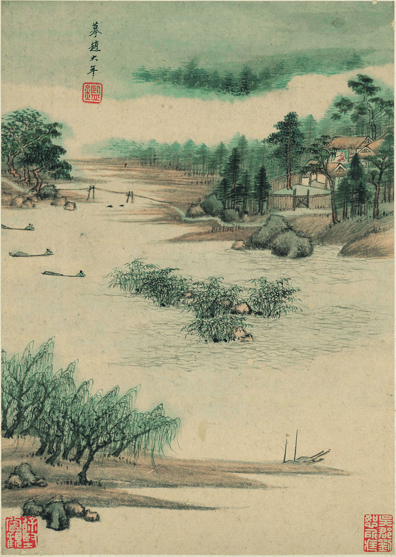 B2094028《仿古山水图册之二十》清代画家王鉴高清作品 清代-第1张