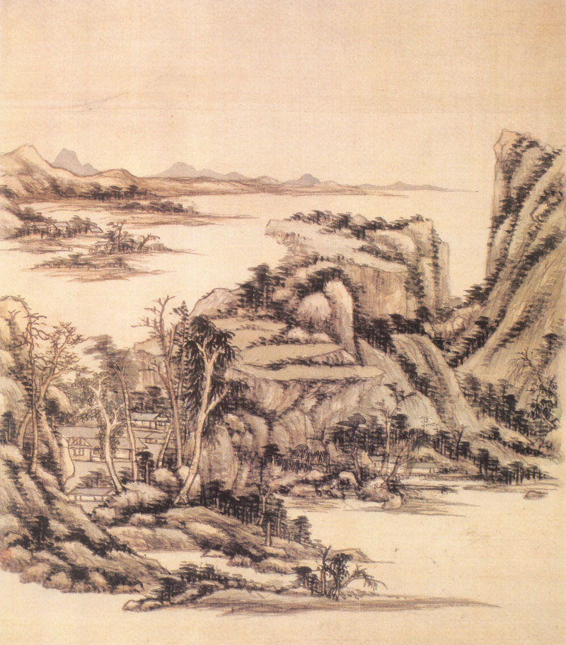 B2094041《仿宋元山水图册之一》清代画家王鉴高清作品 清代-第1张