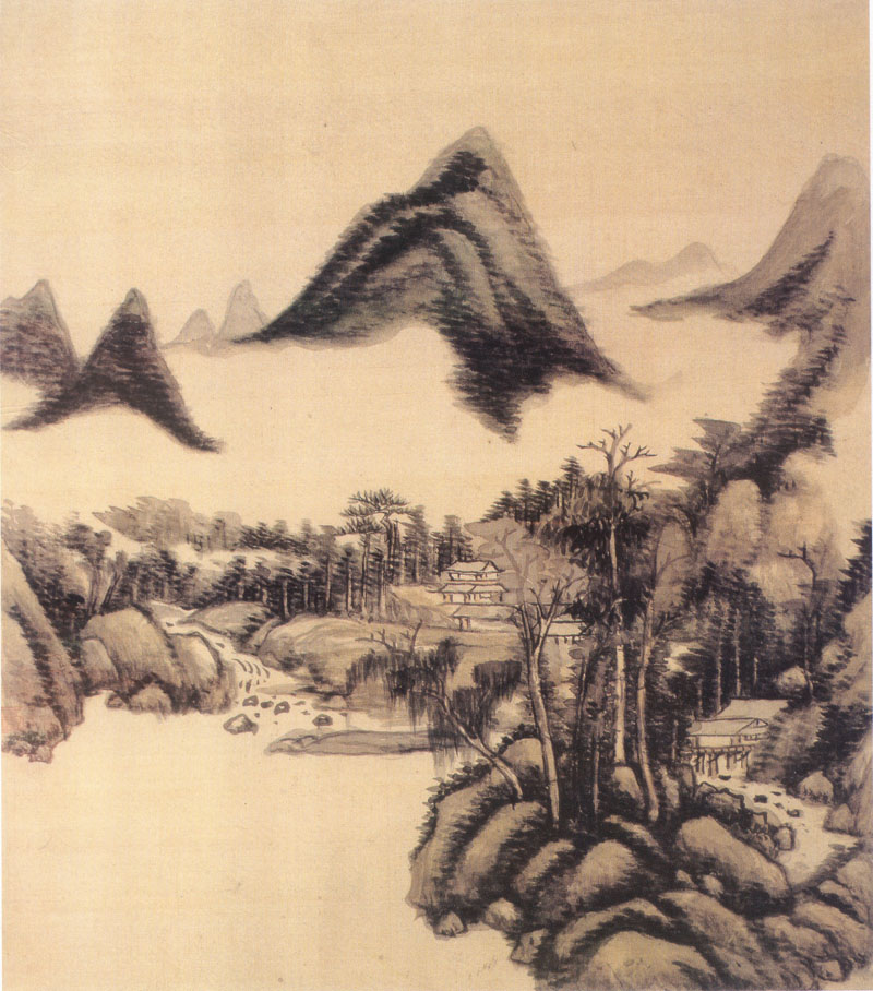 B2094042《仿宋元山水图册之二》清代画家王鉴高清作品 清代-第1张