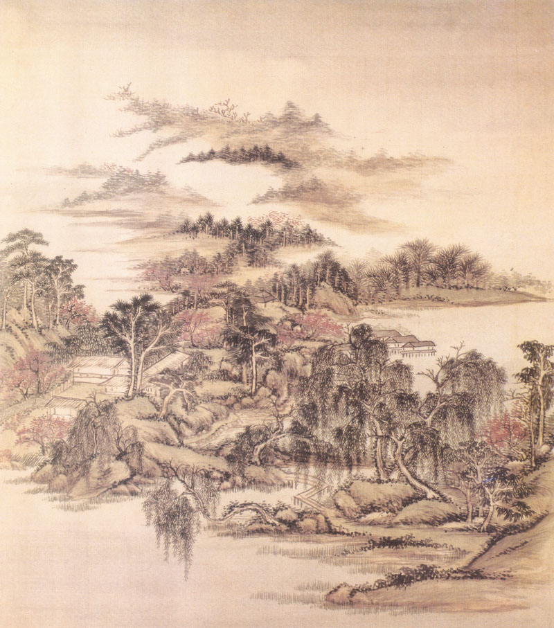 B2094044《仿宋元山水图册之四》清代画家王鉴高清作品 清代-第1张