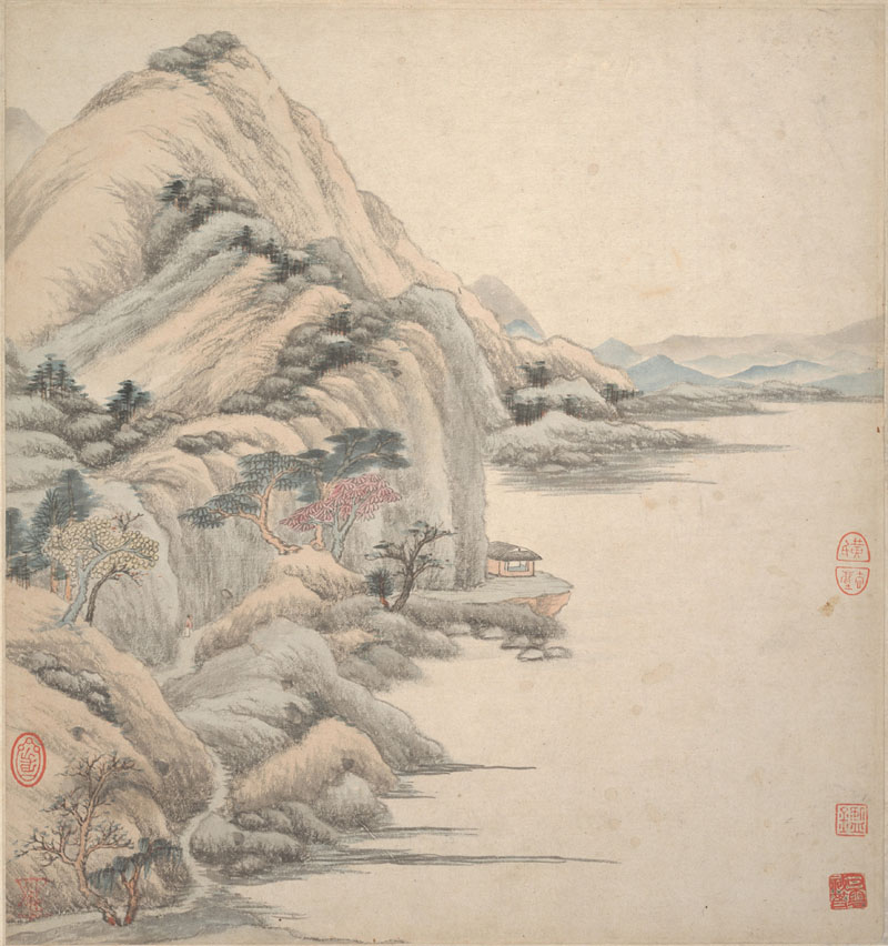 B2094054《湘碧居士仿古册四》清代画家王鉴高清作品 清代-第1张