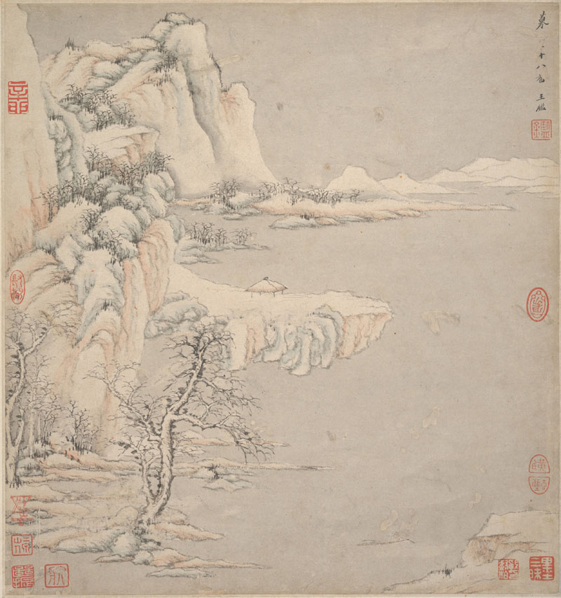 B2094058《湘碧居士仿古册八》清代画家王鉴高清作品 清代-第1张