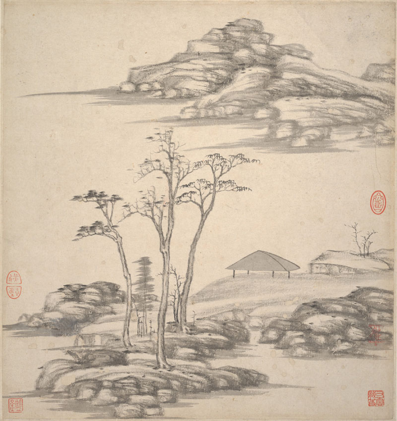 B2094071《湘碧居士仿古册二十一》清代画家王鉴高清作品 清代-第1张