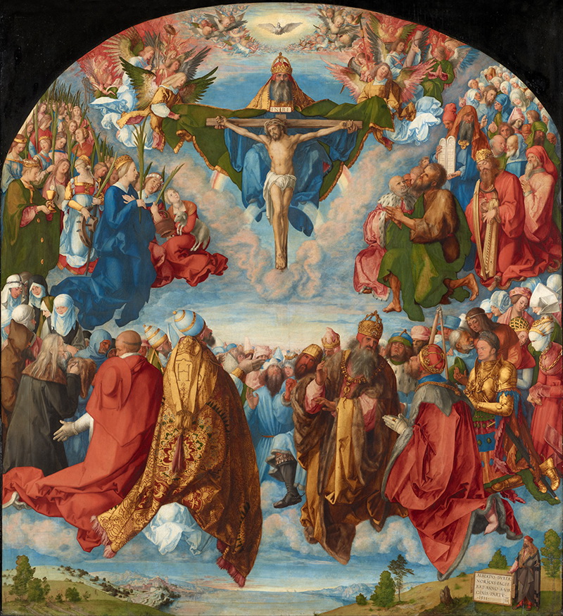 A027007《圣徒对三位一体的崇拜》德国画家阿尔布雷特·丢勒高清作品 德国-第1张