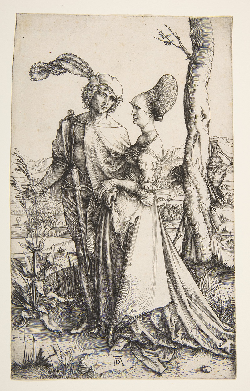 A027031《一对年轻夫妇受到死亡的威胁》德国画家阿尔布雷特·丢勒高清作品 德国-第1张