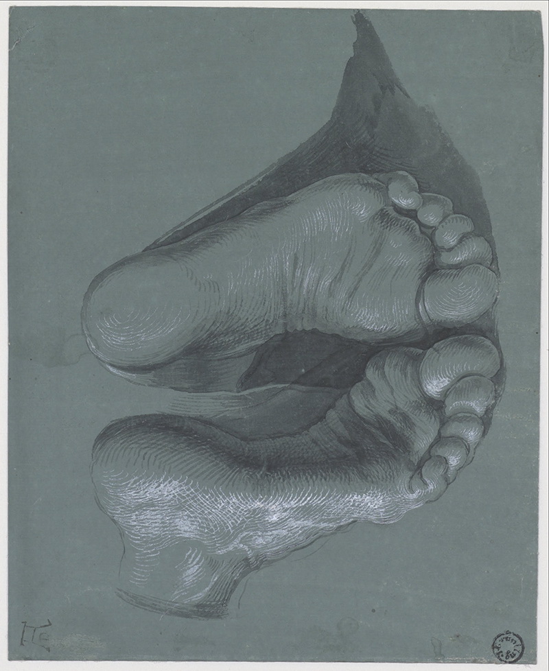 A027040《一个跪着的男人的脚》德国画家阿尔布雷特·丢勒高清作品 德国-第1张