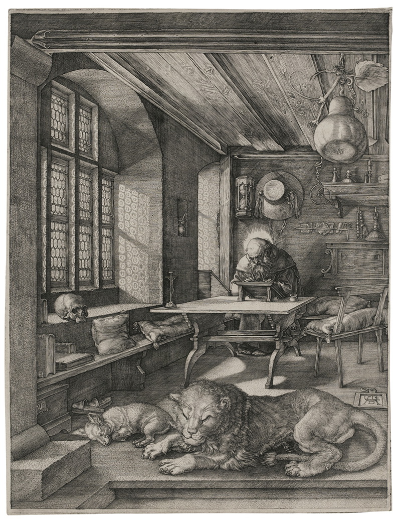 A027048《圣．哲罗马在他的书房里》德国画家阿尔布雷特·丢勒高清作品 德国-第1张