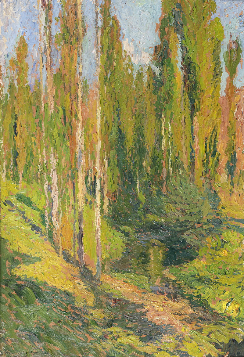 A031001《森林》法国画家亨利·马丁高清作品 油画-第1张