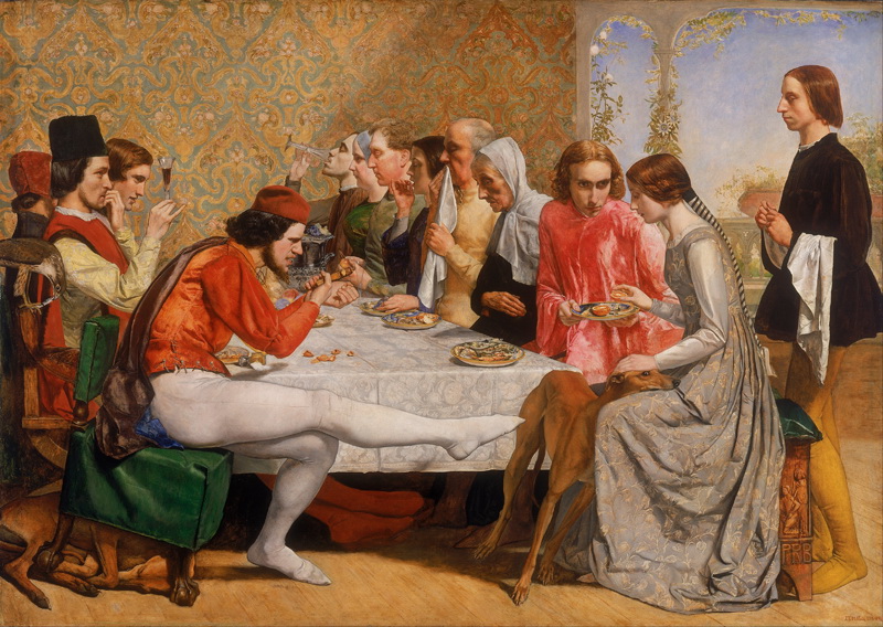 A035005《伊莎贝拉》英国画家约翰·埃弗里特·米莱斯高清作品 油画-第1张