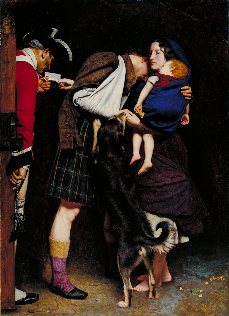 A035006《1746年的赦免命令》英国画家约翰·埃弗里特·米莱斯高清作品 油画-第1张