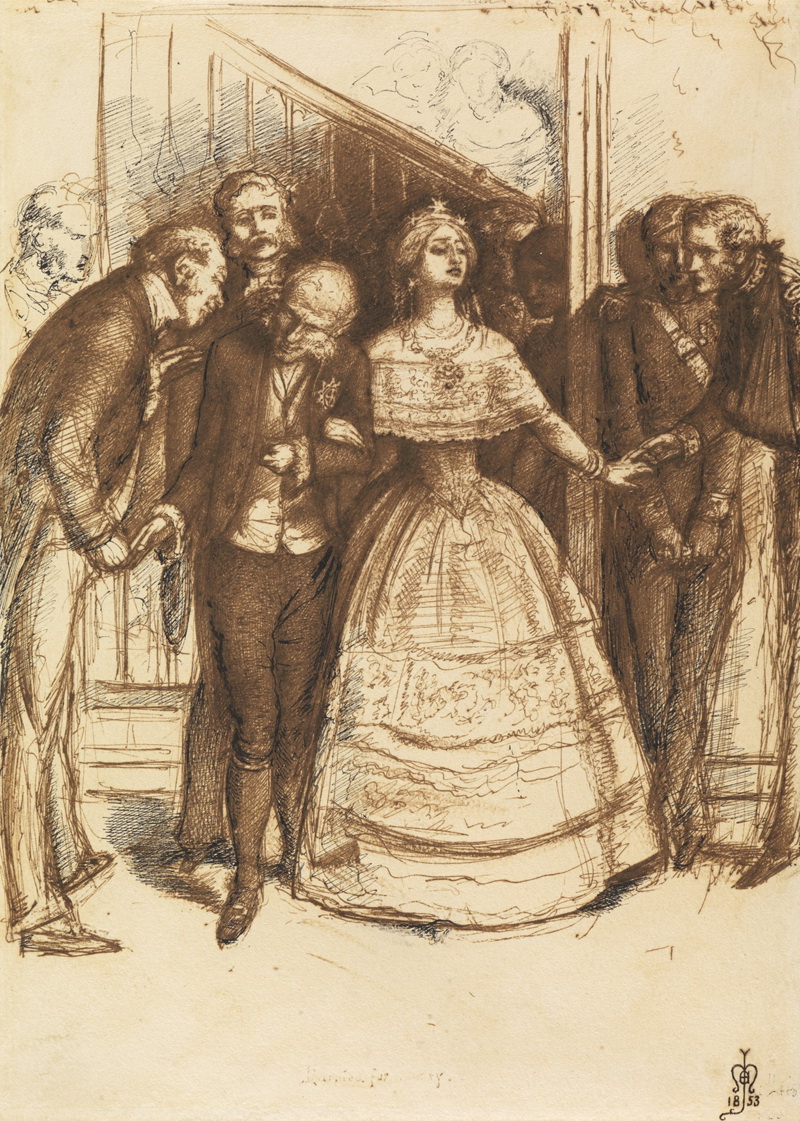 A035043《结婚等级1853》英国画家约翰·埃弗里特·米莱斯高清作品 油画-第1张