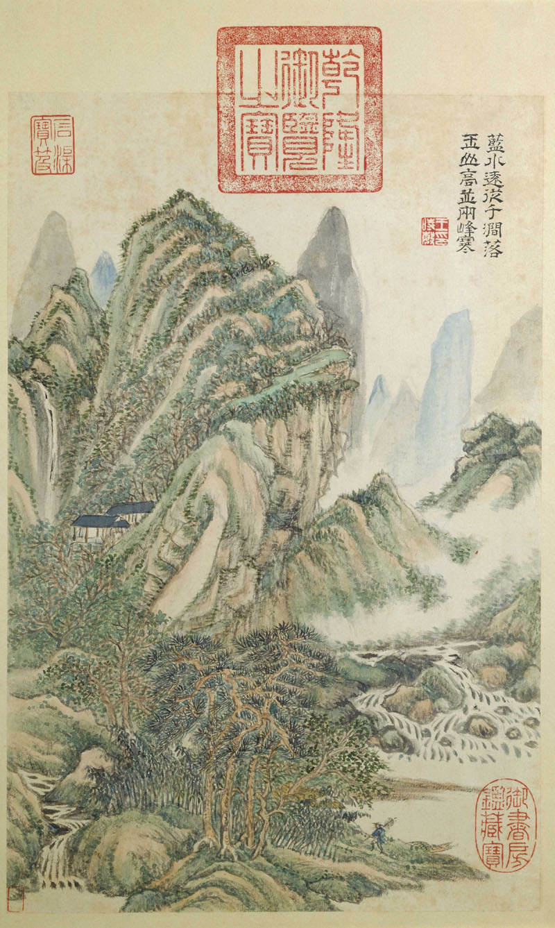 B2095001《杜甫诗意图册一》清代画家王时敏高清作品 清代-第1张