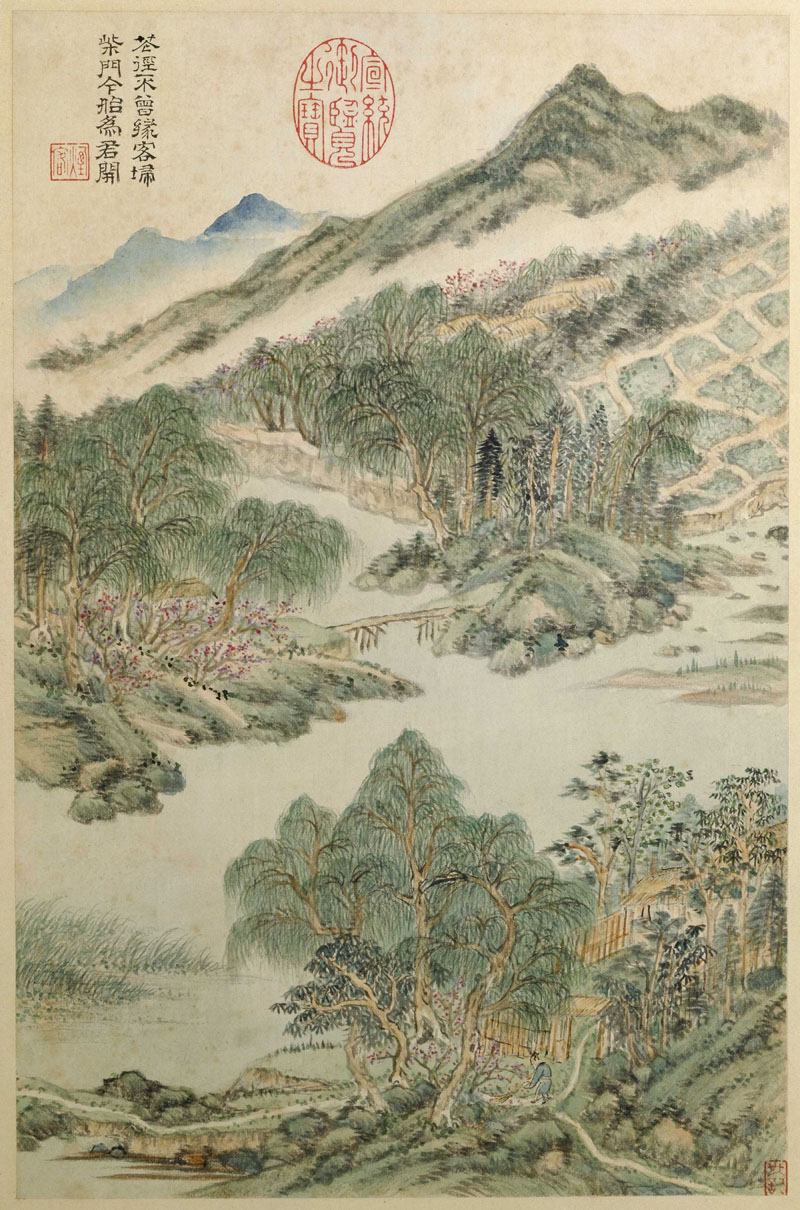 B2095003《杜甫诗意图册三》清代画家王时敏高清作品 清代-第1张