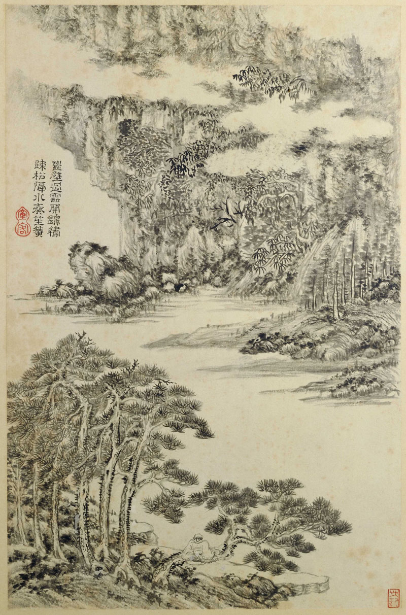 B2095004《杜甫诗意图册四》清代画家王时敏高清作品 清代-第1张