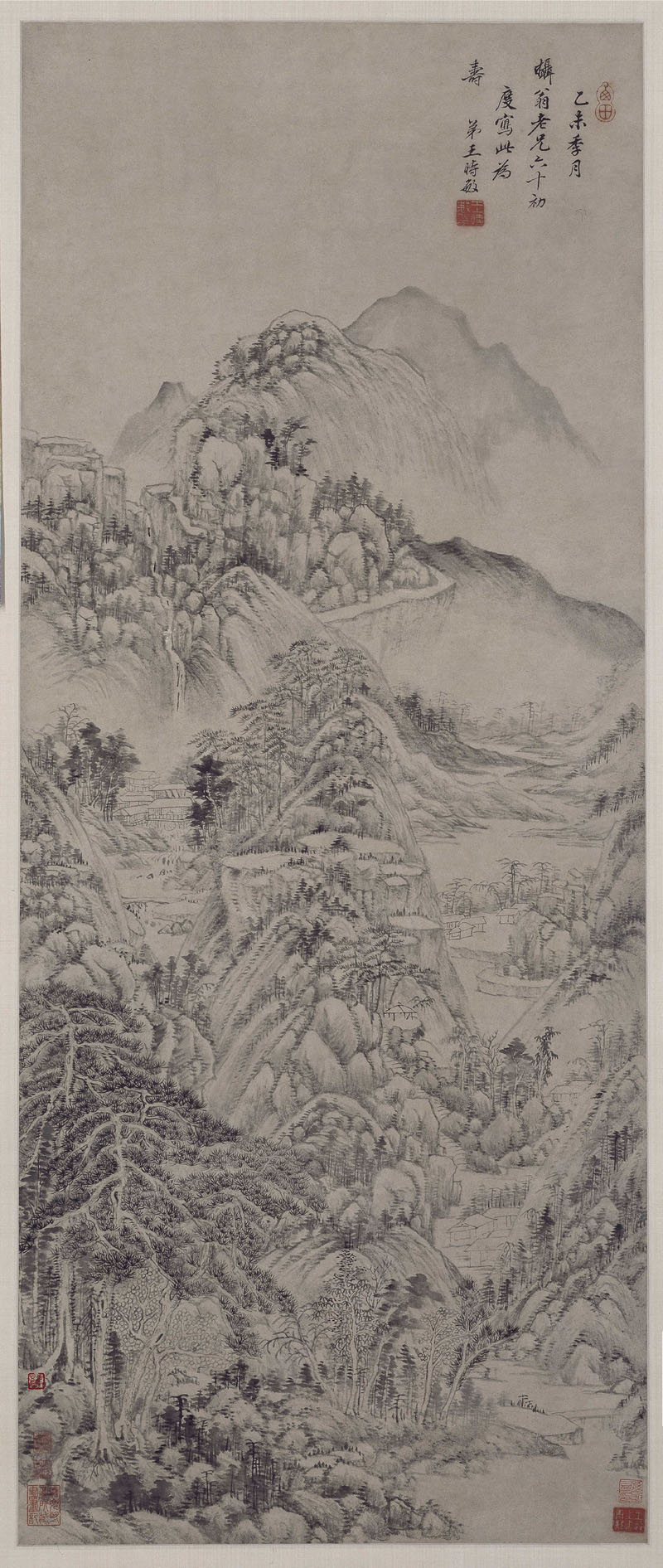 B2095024《山水图》清代画家王时敏高清作品 清代-第1张