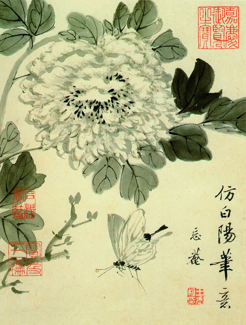 B2098001《花卉册一》清代画家王武高清作品 清代-第1张