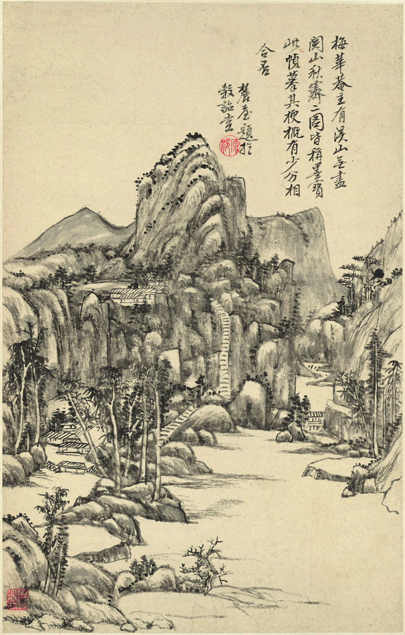 B2099011《山水十二开之一》清代画家王原祁高清作品 清代-第1张