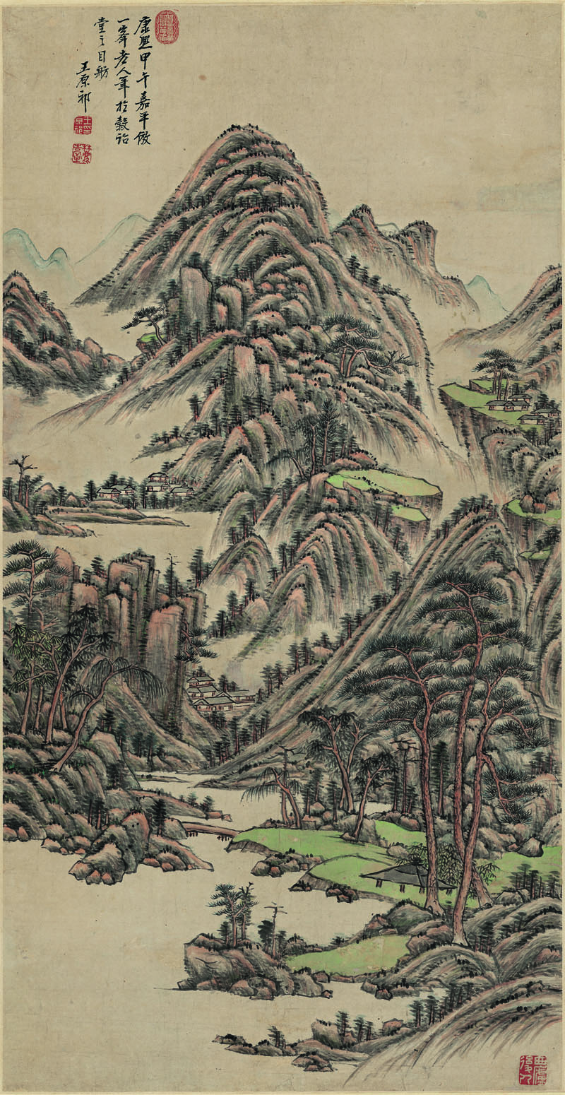 B2099044《仿一峰山水图》清代画家王原祁高清作品 清代-第1张