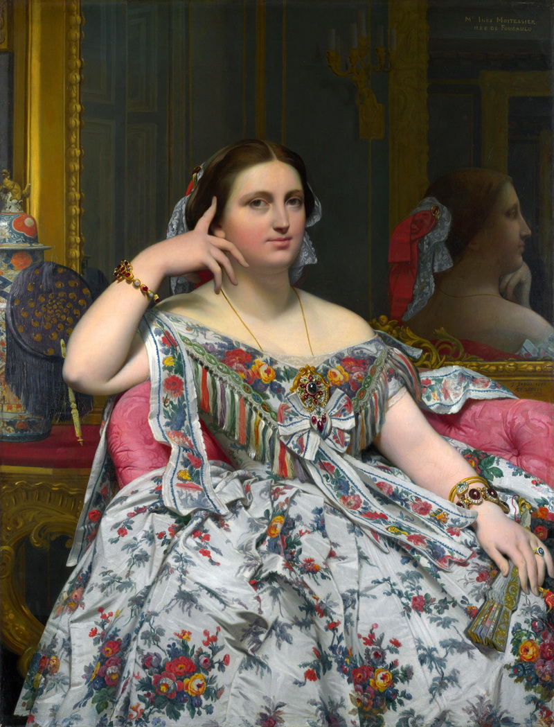 A034018《玛丽·穆特西耶夫人》法国画家让·奥古斯特·多米尼克·安格尔高清作品 油画-第1张