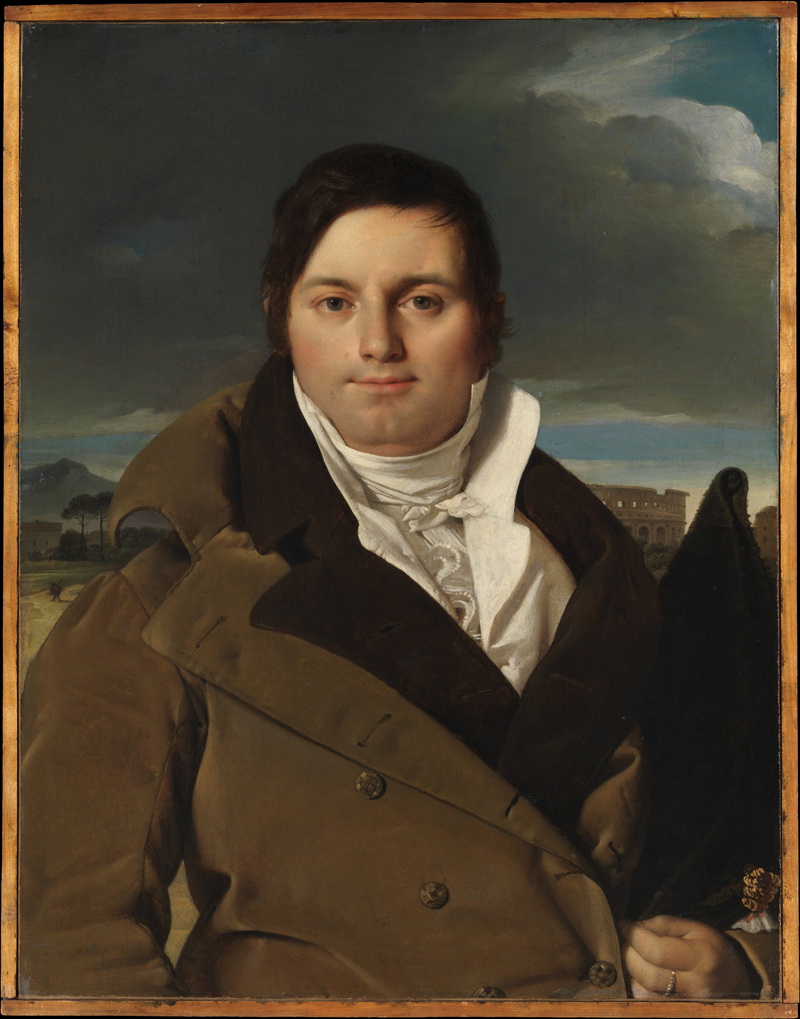 A034029《Portrait of Joseph-Antoine Moltedo》法国画家让·奥古斯特·多米尼克·安格尔高清作品 油画-第1张