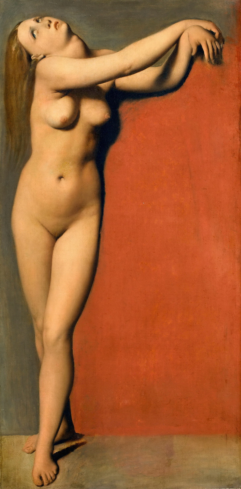 A034048《当归，研究罗杰交付当归》法国画家让·奥古斯特·多米尼克·安格尔高清作品 油画-第1张
