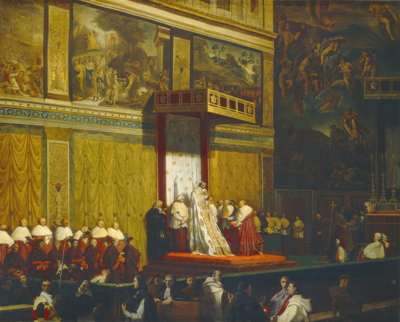 A034050《西斯廷教堂》法国画家让·奥古斯特·多米尼克·安格尔高清作品 油画-第1张