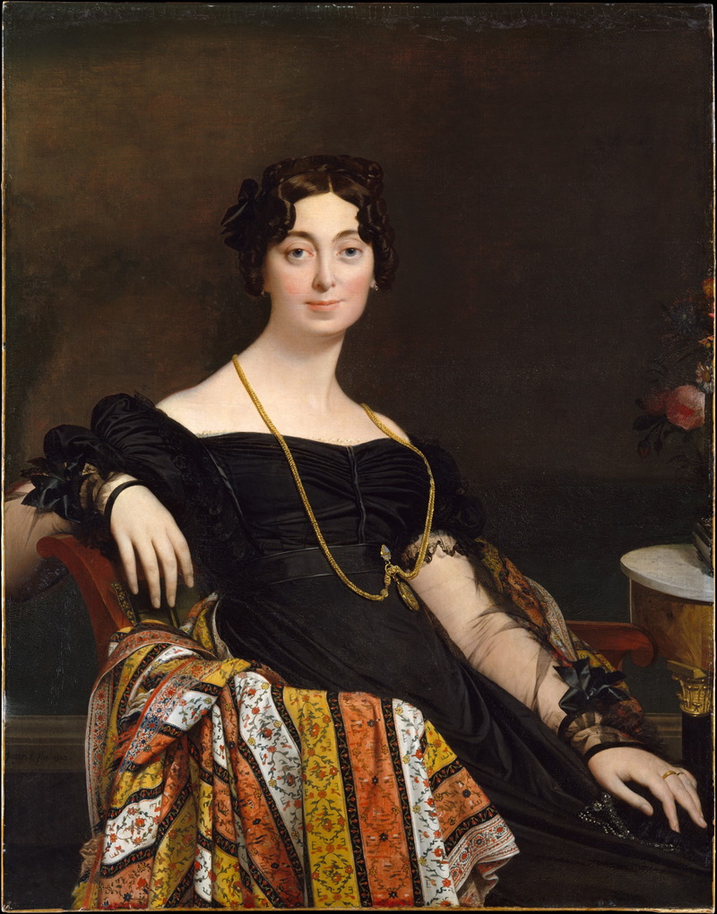 A034054《勒布朗夫人的肖像》法国画家让·奥古斯特·多米尼克·安格尔高清作品 油画-第1张