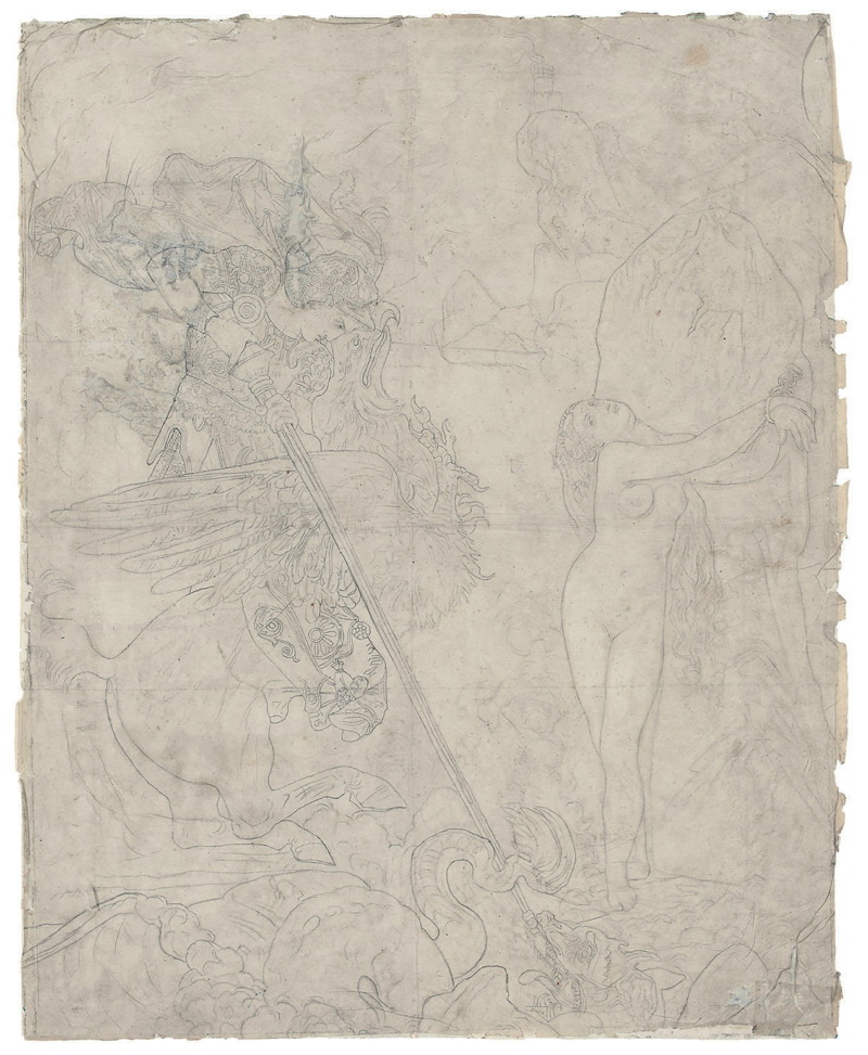 A034123《作品044》法国画家让·奥古斯特·多米尼克·安格尔高清作品 油画-第1张