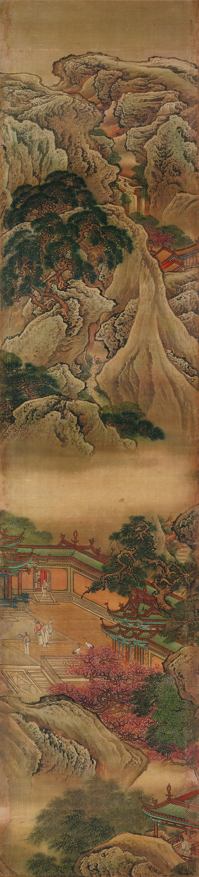 B2122005《蓬莱仙境12图屏之五》清代画家袁耀高清作品 清代-第1张