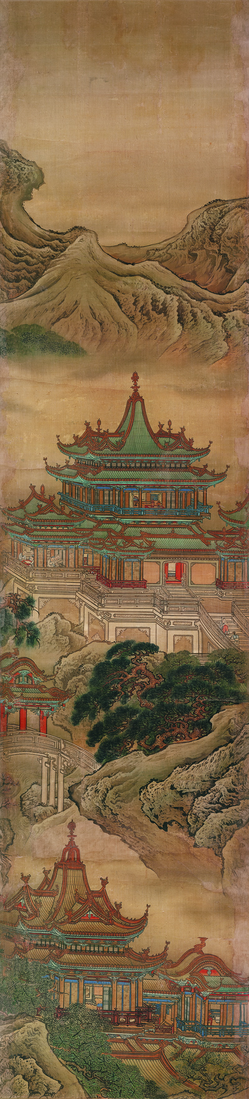 B2122007《蓬莱仙境12图屏之七》清代画家袁耀高清作品 清代-第1张