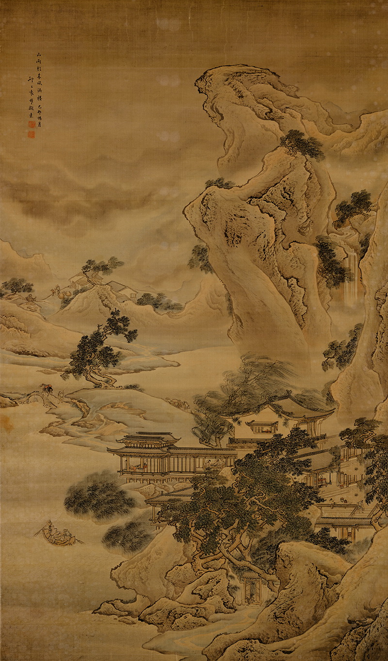 B2122016《山水楼阁图》清代画家袁耀高清作品 – 高清名画