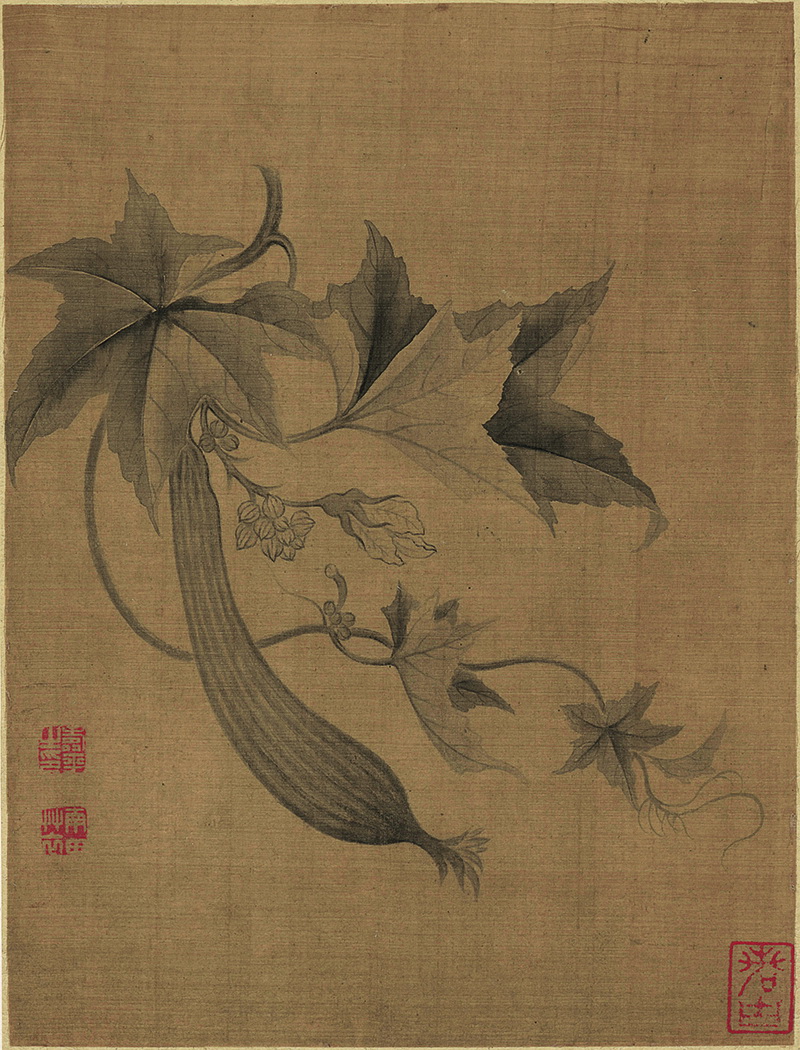 B2124027《花果蔬菜六开之二》清代画家恽寿平高清作品 清代-第1张