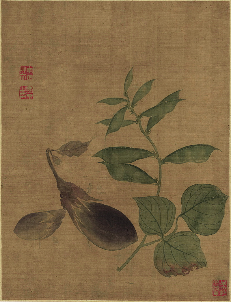 B2124029《花果蔬菜六开之四》清代画家恽寿平高清作品 清代-第1张