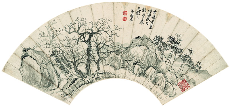 B2124094《山水花卉八开之三》清代画家恽寿平高清作品 清代-第1张