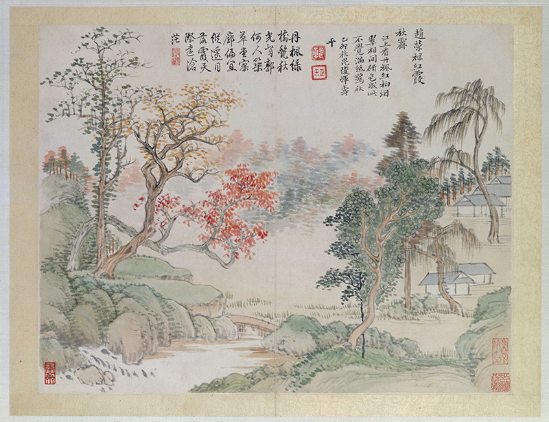 B2124107《山水花鸟图册之山水》清代画家恽寿平高清作品 清代-第1张