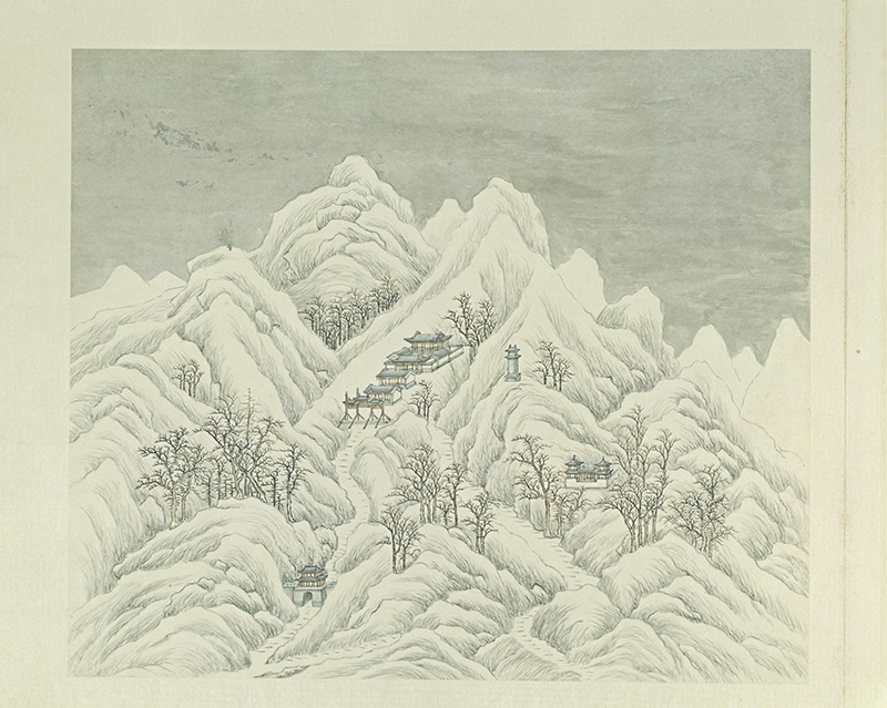 B2127004《燕山八景图 西山晴雪》清代画家张若澄高清作品 清代-第1张