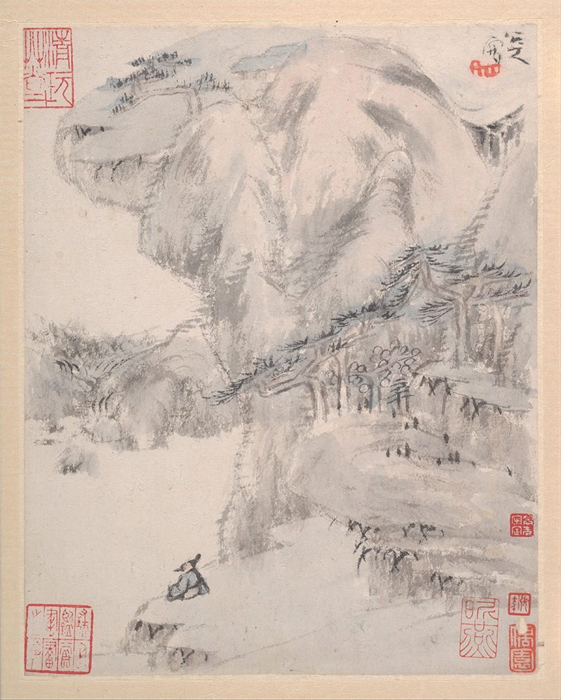 B2134002《山水图册二》清代画家朱耷（八大山人）高清作品 清代-第1张