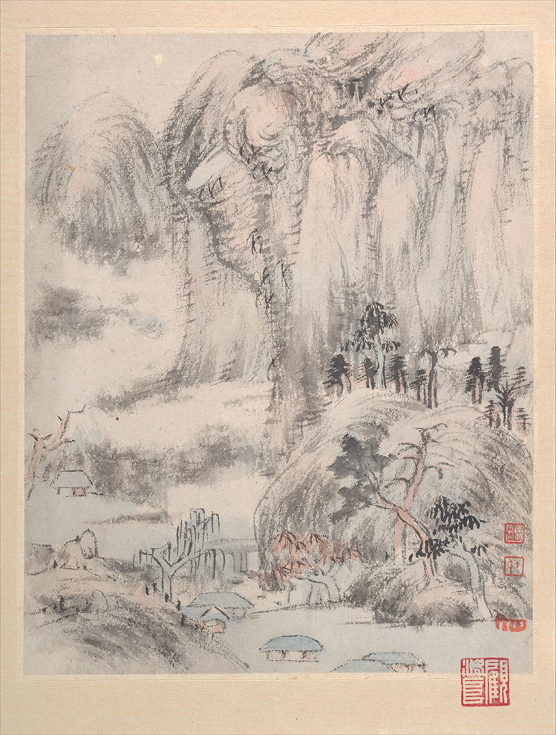 B2134006《山水图册六》清代画家朱耷（八大山人）高清作品 清代-第1张