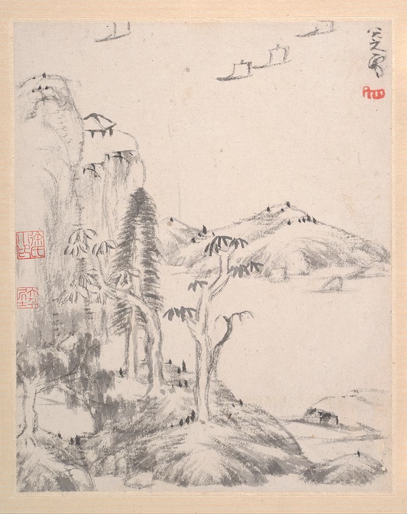 B2134008《山水图册八》清代画家朱耷（八大山人）高清作品 清代-第1张