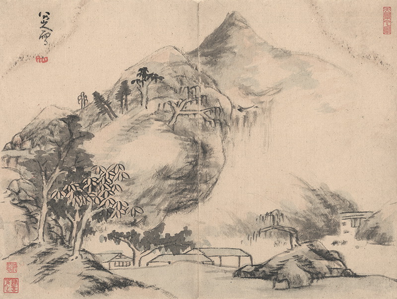 B2134028《天光云景图册七》清代画家朱耷（八大山人）高清作品 清代-第1张