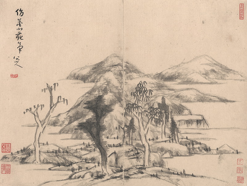 B2134029《天光云景图册八》清代画家朱耷（八大山人）高清作品 清代-第1张