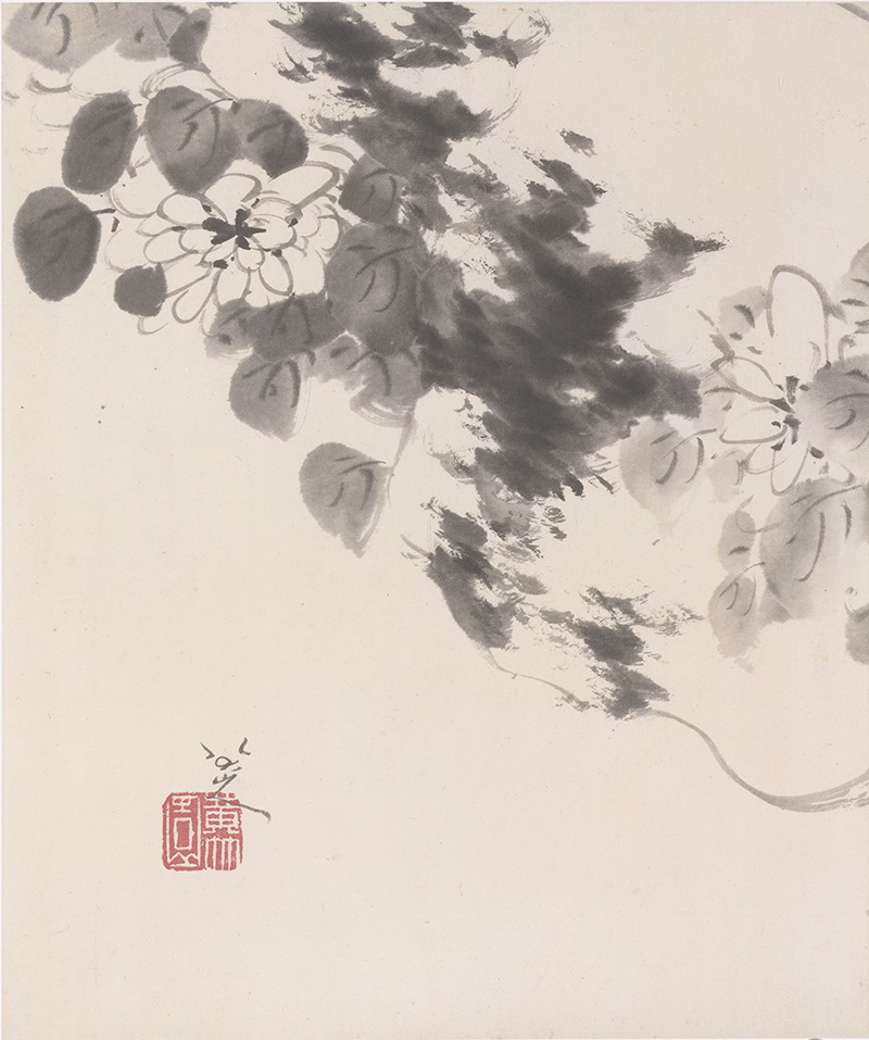 B2134036《花鸟山水册八开之四》清代画家朱耷（八大山人）高清作品 清代-第1张