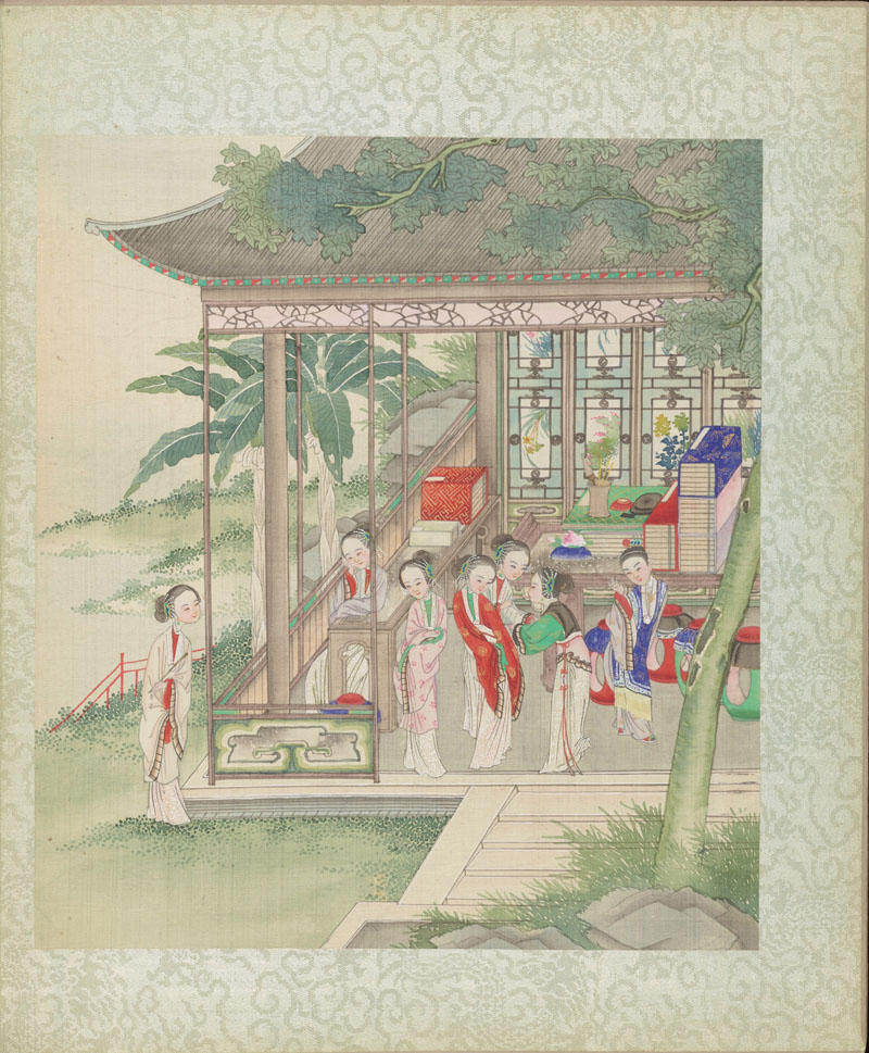 B2138009《红楼梦赋图册之九》清代画家沈谦高清作品 清代-第1张