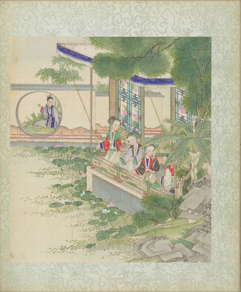 B2138023《红楼梦赋图册之二十三》清代画家沈谦高清作品 清代-第1张