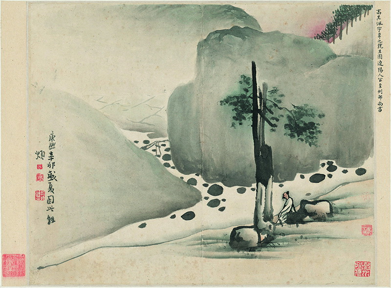 B3004003《花卉山水之三》明代画家陈洪绶高清作品 明代-第1张