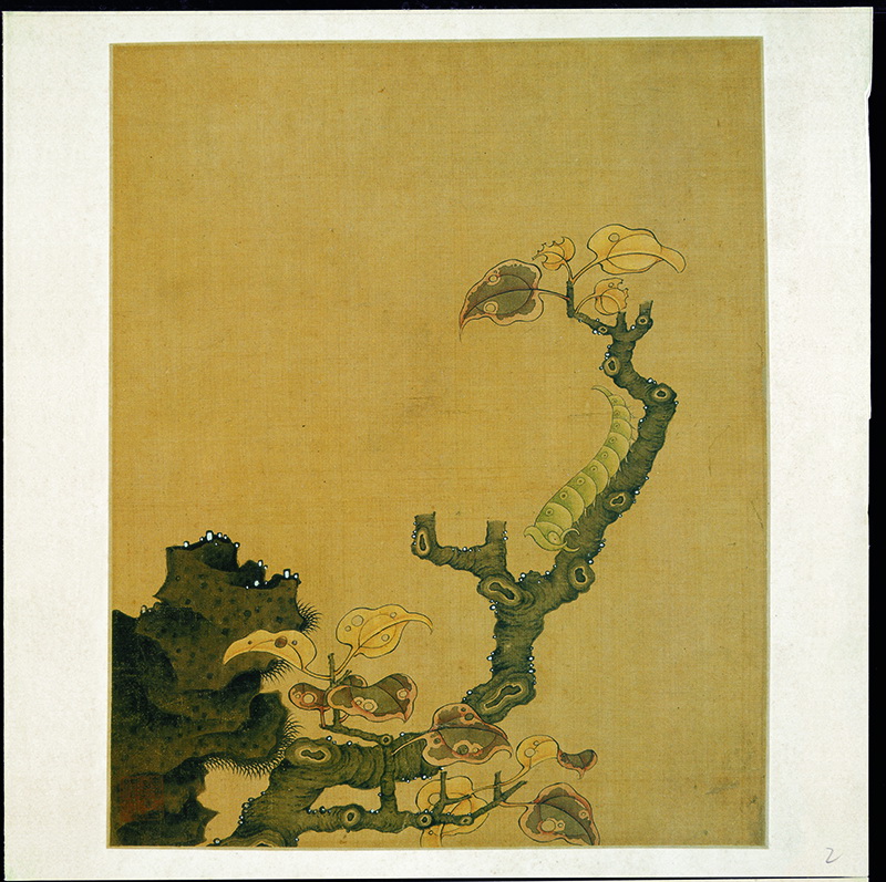 B3004045《花鸟草虫册之七》明代画家陈洪绶高清作品 明代-第1张