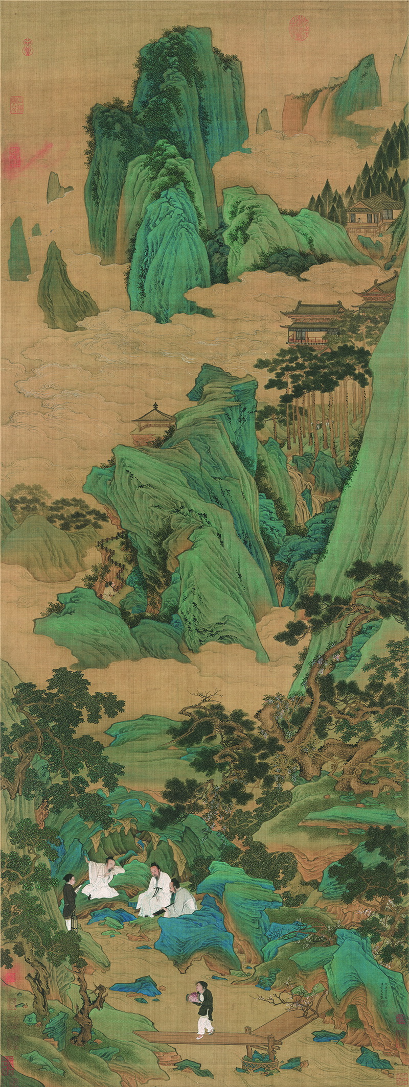 B3012010《桃源仙境图 》明代画家仇英高清作品 明代-第1张