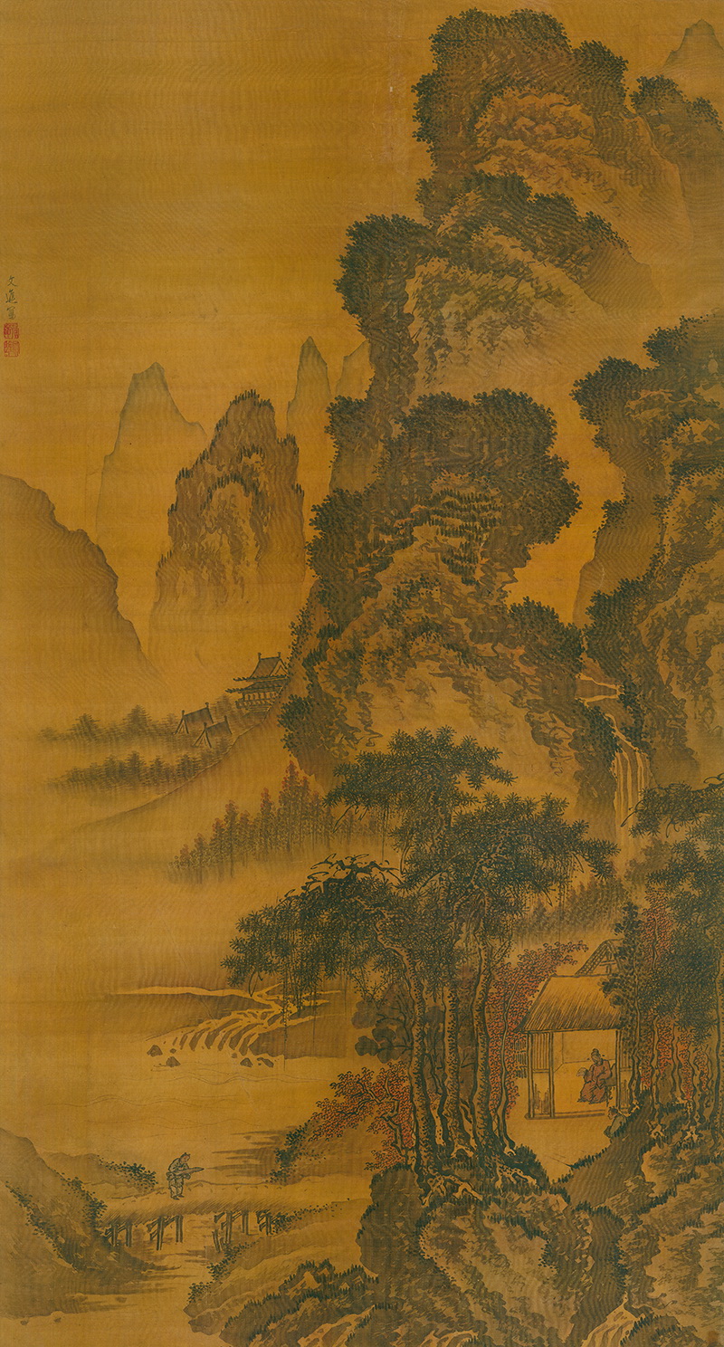 B3013016《溪堂诗意图》明代画家戴进高清作品 明代-第1张